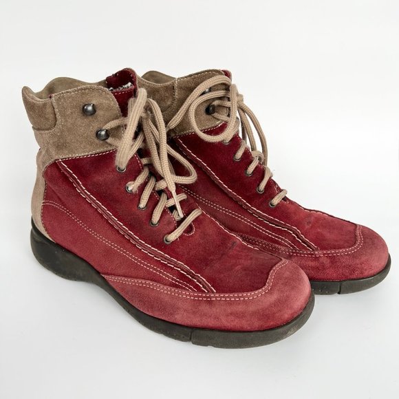 La CANADIENNE Shoes - La Canadienne Suede Leather Waterproof Lace up Winter Snow Boots Sneakers Hiking